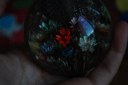 Photograph of Paperweight in hand by Jennifer Kaplan
