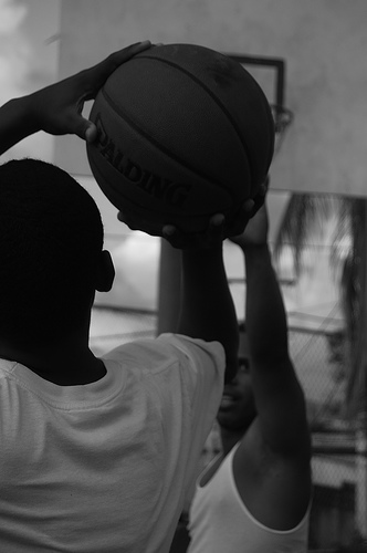 Photograph of Basketball players by Jennifer Kaplan